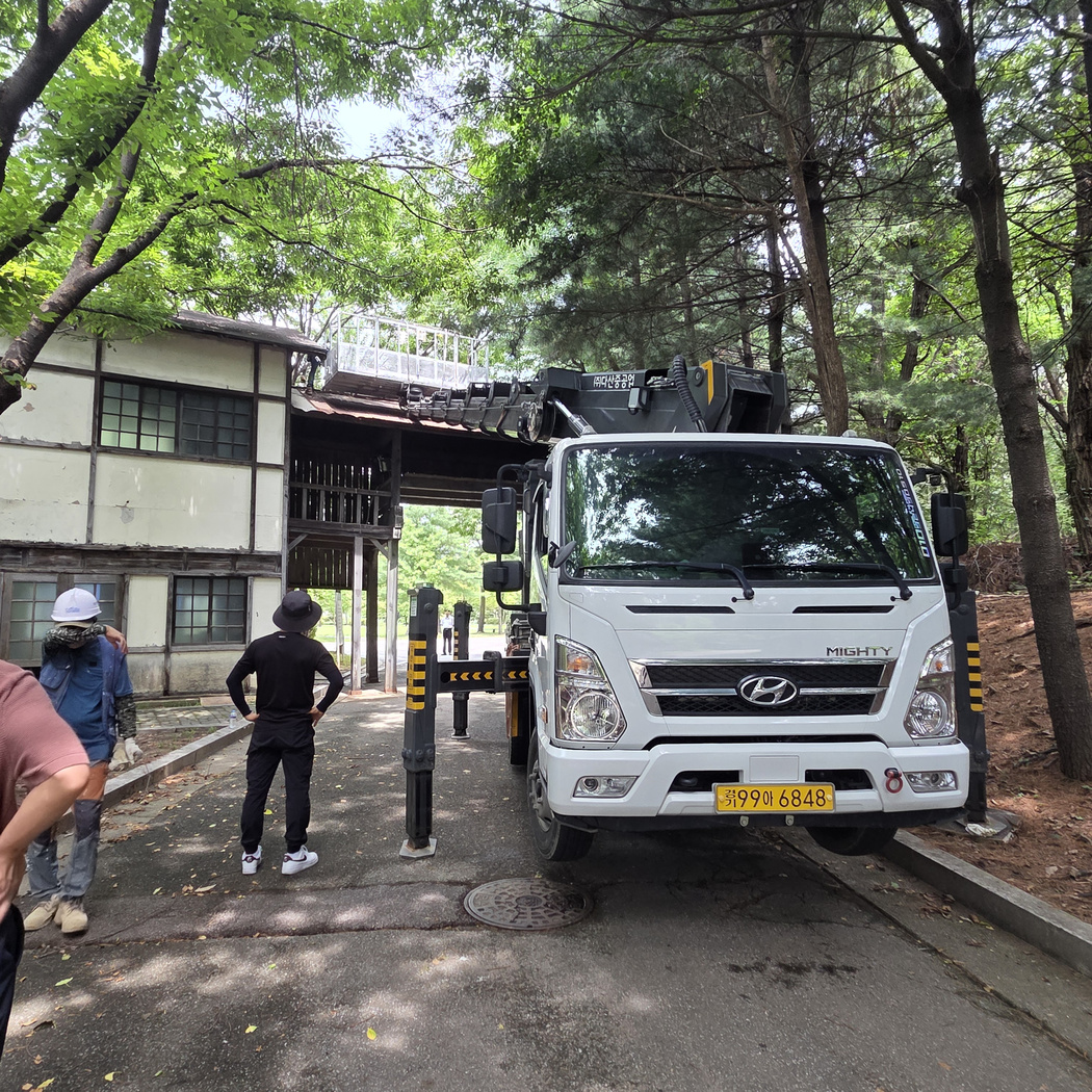 과천 막계동 간판 LED 스카이차 작업